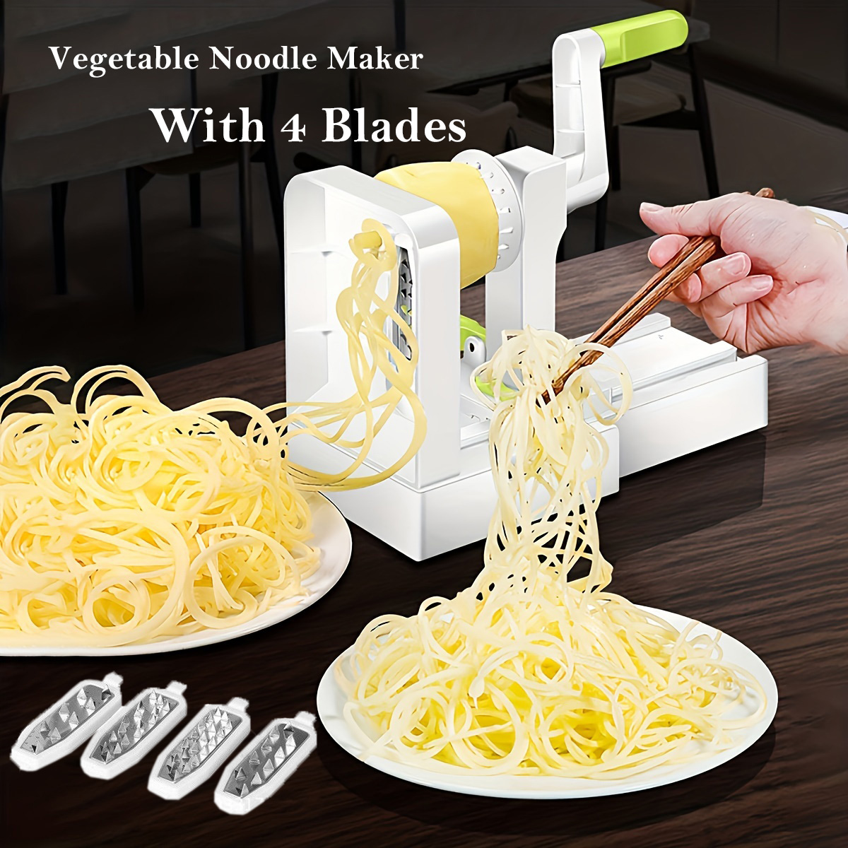 Spiralizer Vegetable Noodle - ที่ขูดผักแบบเกลียว เครื่องทำเส้นผักแบบวน เครื่องทำเส้นมันฝรั่งแบบเส้นพัน เครื่องครัวอเนกประสงค์