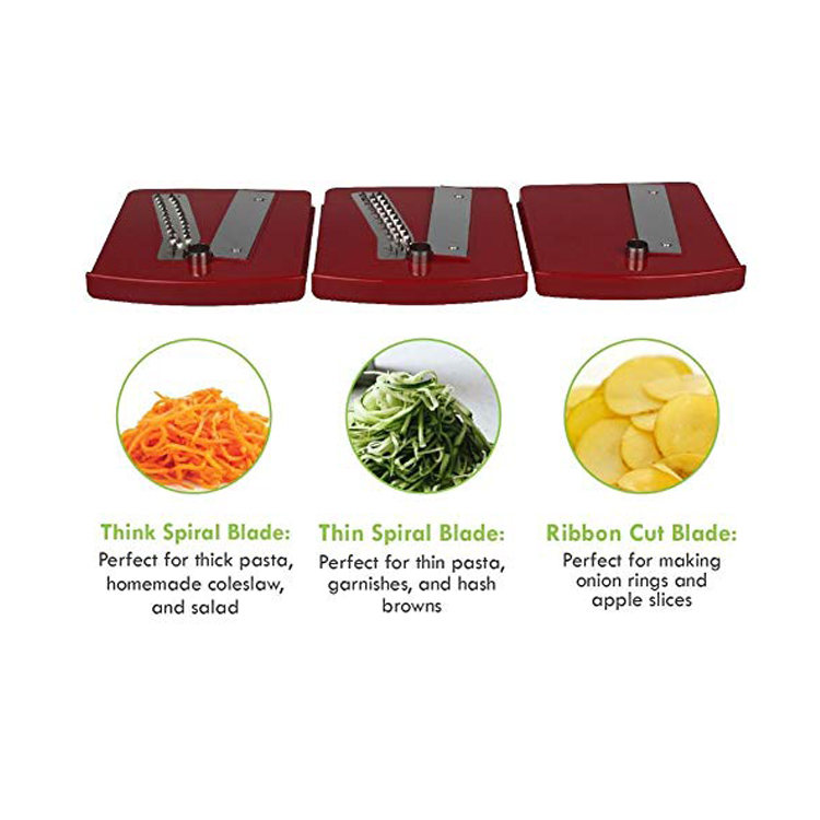 Spiralizer Vegetable Noodle - เครื่องหั่นผักแบบเกลียวสามใบมีด ขายดี ผลิตเส้นพาสต้าละเอียด