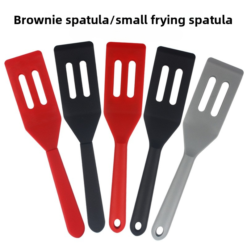 Kitchen Gadgets For Small Kitchens - ไม้พายซิลิโคนขนาดเล็กสำหรับบราวนี่, ตะหลิวแบบมีร่องสำหรับสเต็กและไข่ดาว, อุปกรณ์ทำขนมและเครื่องครัว