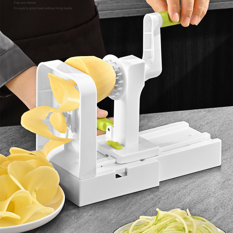 Spiralizer Vegetable Noodle - ที่ขูดผัก เครื่องหั่นมันฝรั่งแบบเกลียว เครื่องทำเส้นหมุนวนจากผักและผลไม้ เครื่องทำเส้นก๋วยเตี๋ยว อุปกรณ์ครัวอเนกประสงค์
