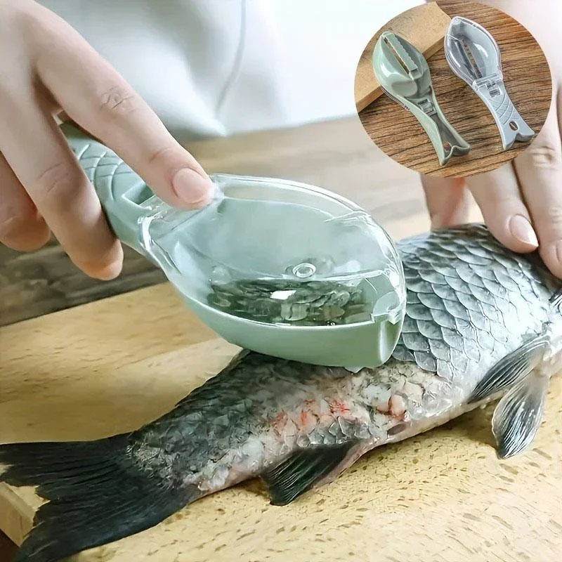 Kitchen Gadgets Helpful - 1PC Fish Scraper Fast ลบปลาแปรงตกปลาแปรง Graters