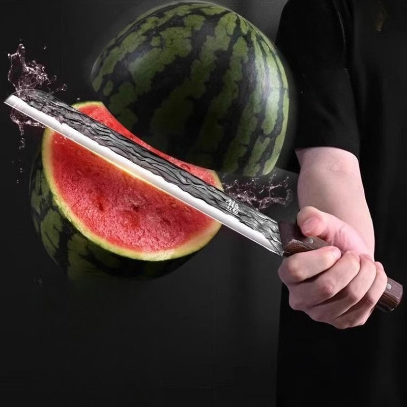 Watermelon Slicer Cutter - มีดผลไม้ปลอมแปลง มีดผลไม้ระดับไฮเอนด์เชิงพาณิชย์ขนาดใหญ่และยาว ออกแบบมาเป็นพิเศษสําหรับร้านขายผลไม้เพื่อตัดชิ้นแตงโม