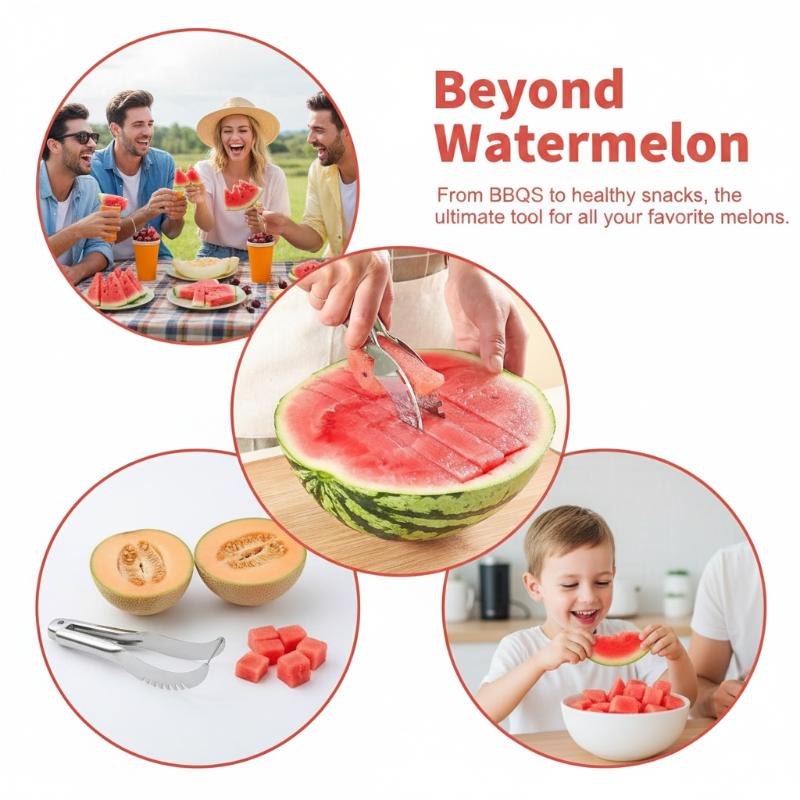 ที่ตัดแตงโมสแตนเลส รูปทรงกังหั - Watermelon Slicer Cutter บทวิจารณ์และราคา