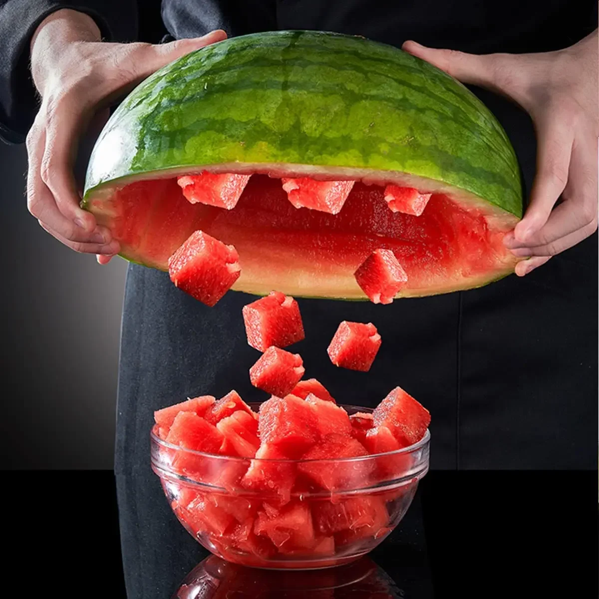 มีดแตงโมสแตนเลสสำหรับใช้ในครัว - Watermelon Slicer Cutter บทวิจารณ์และราคา