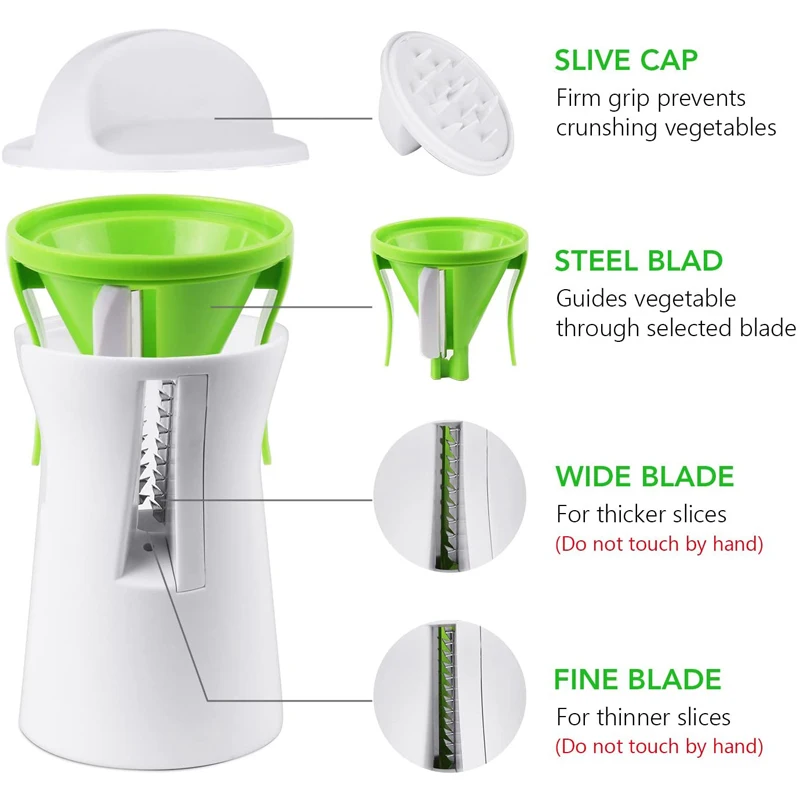 เครื่องหั่นผักแบบพกพาเครื่องตั - Spiralizer Vegetable Noodle บทวิจารณ์และราคา
